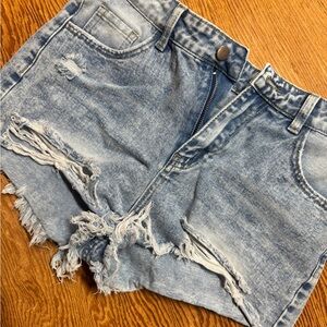 Distressed Denim Women Shorts